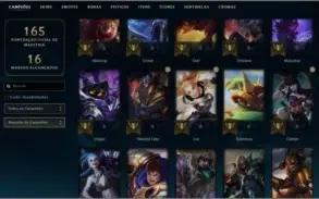 conta lol 82 champs e 20 skins