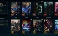 Conta LVL 105 - BRONZE 1 - 32 SKINS - 56 CAMPEÕES - 4 CROMAS