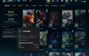 Conta ouro 1 com 140 Champs e 152 Skins