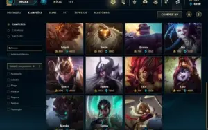 Conta ouro 1 com 140 Champs e 152 Skins