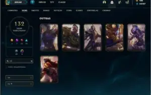 Conta ouro 4 com TODOS os champs e 132 skins (1KK de Jarvan)