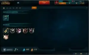 Conta Platina 4, borda de ouro. 89 Champs 33 Skins