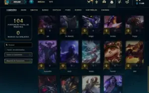 Conta Unranked com 35 Champs e 6 Skins