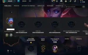 Conta Unranked com 35 Champs e 6 Skins