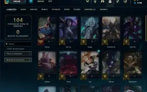Conta Unranked com 35 Champs e 6 Skins