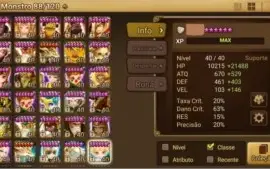 Conta com Dois LDs, 69 6 estrelas e 22 Nat 5