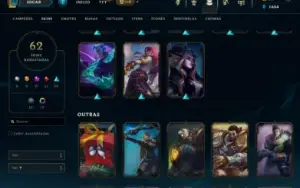 Conta LoL , Unranked, Com 62 Skins Para A Venda!