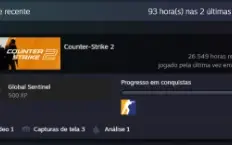Conta steam com 5 anos + 26k horas de cs2