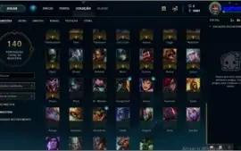 Conta main adc e sup barata com 75 campeões.