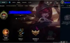 Conta main adc e sup barata com 75 campeões.