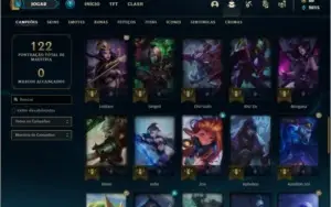 Conta ouro 3 com 17 skins e 53 champs