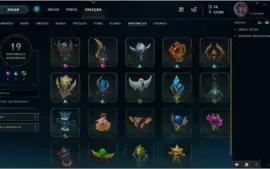 Conta de LOL//57 Skins//4 vitoriosas e 51k de IP