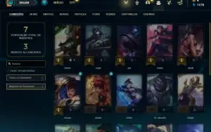 Conta Unranked com 21 Champs e 1 Skins + 7 Espolios