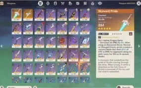 Genshin Impact AR 55 - 5 Characters 5* / 2 Weapons 5*
