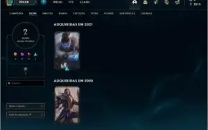 Conta ouro 2 smurf com 2 skins e 38 champs