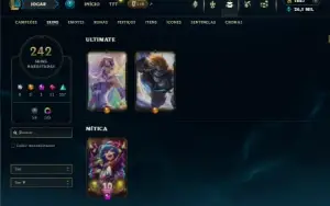 Prata 1 com TODOS os champs e 242 Skins ( Nivel 665 )