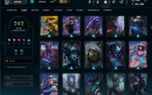 Prata 1 com TODOS os champs e 242 Skins ( Nivel 665 )