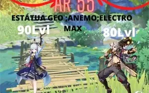 ✨✨AR55/AYAKA 90LVL/ITTO 80LVL/ESTÁTUAS MAX EXCETO DE SUMERU/