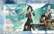 Reroll 18K Gemas + 71 Tiros + Xianyun + Mona + 68 Mochileiro