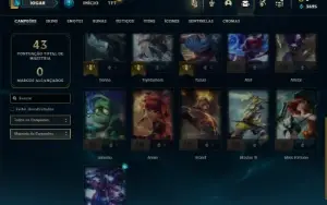 Esmeralda 4 com 21 Champs e 4 Skins + 30 Espolios