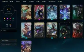 Conta ESM3 Flex/ Plati2 Solo duo 70 Skins/1950 RP