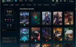 CONTA DE LOL DIAMANTE 4 TODOS CAMPEOS, 227 SKINS