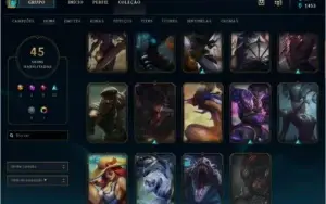 Conta league of legends/platina 1/ 45 skins