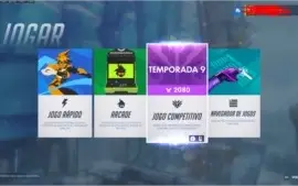 Conta Overwatch ouro várias skins 1k de pontos competiti