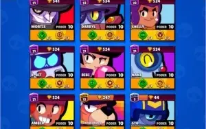 Conta Brawl Stars 25k trof - 45/45 brawlers (todos full)