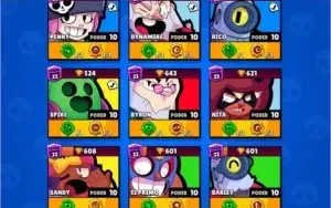 Conta Brawl Stars 25k trof - 45/45 brawlers (todos full)