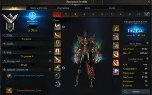 Conta Lost Ark T3 Kazeros (Atualmente WD 1401,66 de GS)