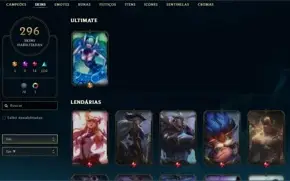 CONTA LOL C/296 SKINS | TAMBÉM POSSUI SKINS NO VALORANT