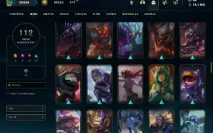 Conta prata 3 com 150 Champs e 112 Skins + 2 Miticas
