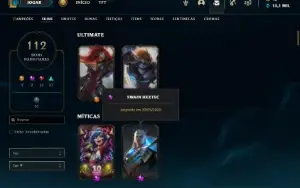 Conta prata 3 com 150 Champs e 112 Skins + 2 Miticas