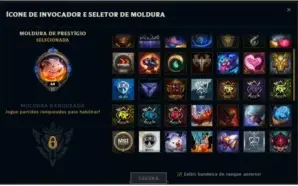 conta lol lvl 64 com icones 2016