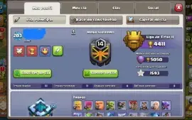 Cv 13 bem upado + lendária no perfil + base 7 full + CR
