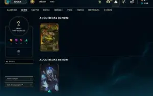 Conta bronze 2 com 32 Champs e 2 Skins + 2 Fragmentos