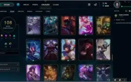 Conta Plat 2, quase todos champs, 108 skins.