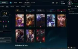 Conta Plat 2, quase todos champs, 108 skins.