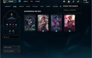 Conta platina 2 com 4 skins e 28 champs