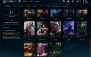 Conta platina 2 com 4 skins e 28 champs
