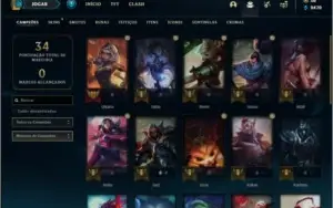 Conta platina 2 com 4 skins e 28 champs