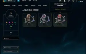 Conta platina 2 com 4 skins e 28 champs