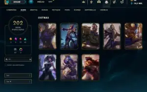 Prata 4 com 150 Champs e 202 Skins + 8 Vitoriosas