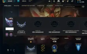 Prata 4 com 150 Champs e 202 Skins + 8 Vitoriosas
