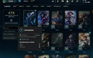 Prata 4 com 150 Champs e 202 Skins + 8 Vitoriosas