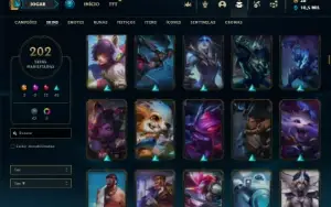 Prata 4 com 150 Champs e 202 Skins + 8 Vitoriosas