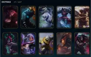 Conta LOL Unranked várias skins