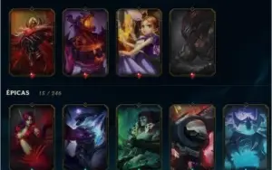 Conta LOL Unranked várias skins