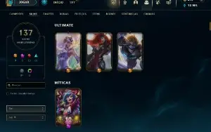 CONTA LOL- LVL 276 - 142 Champions - 137 Skins - FULL ACESSO